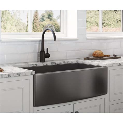 black cabinets with stainless steel farmhouse sink|costco stainless steel farmhouse sink.